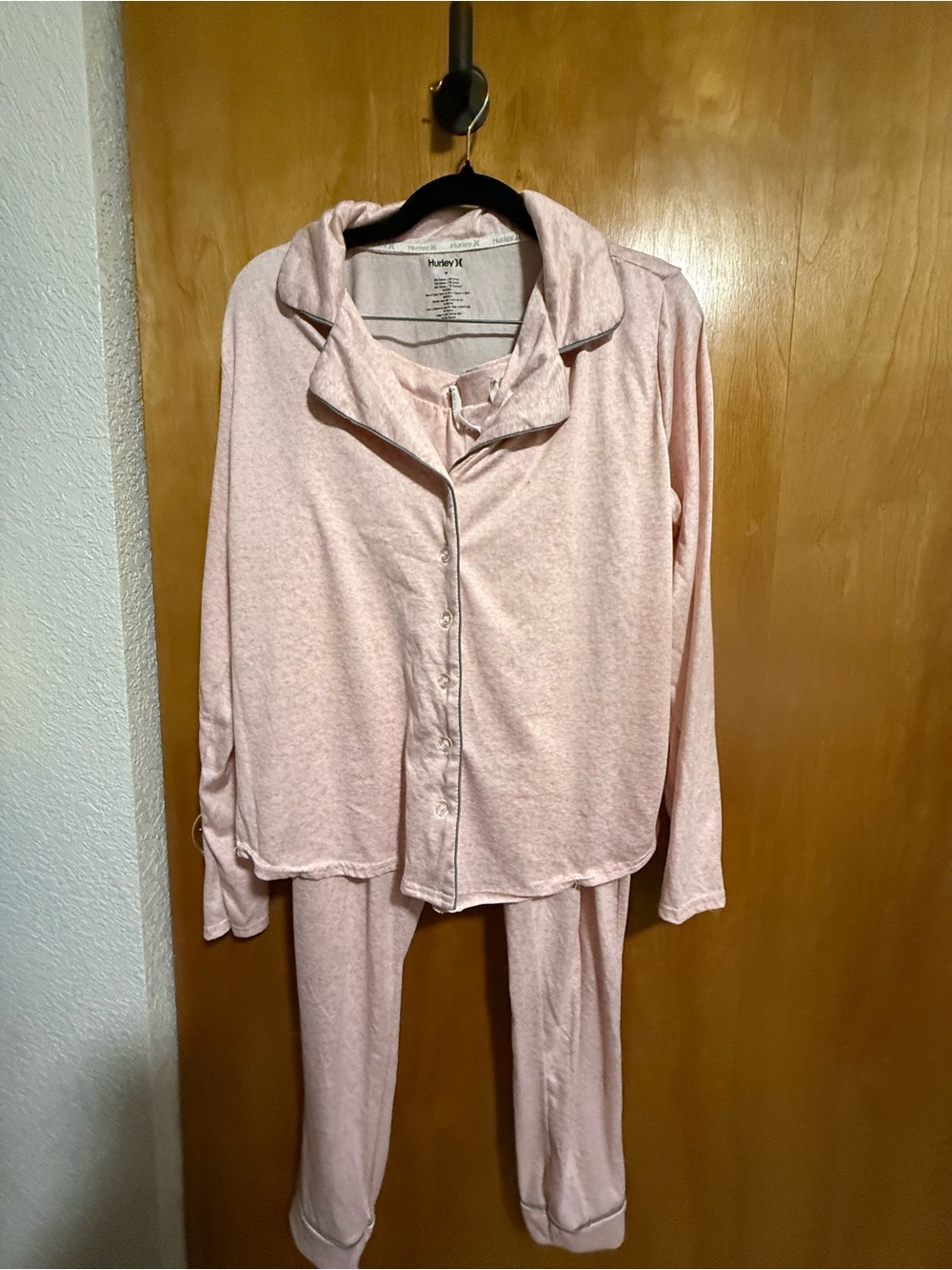 Hurley Pink Two-Piece Kids Pajama Set